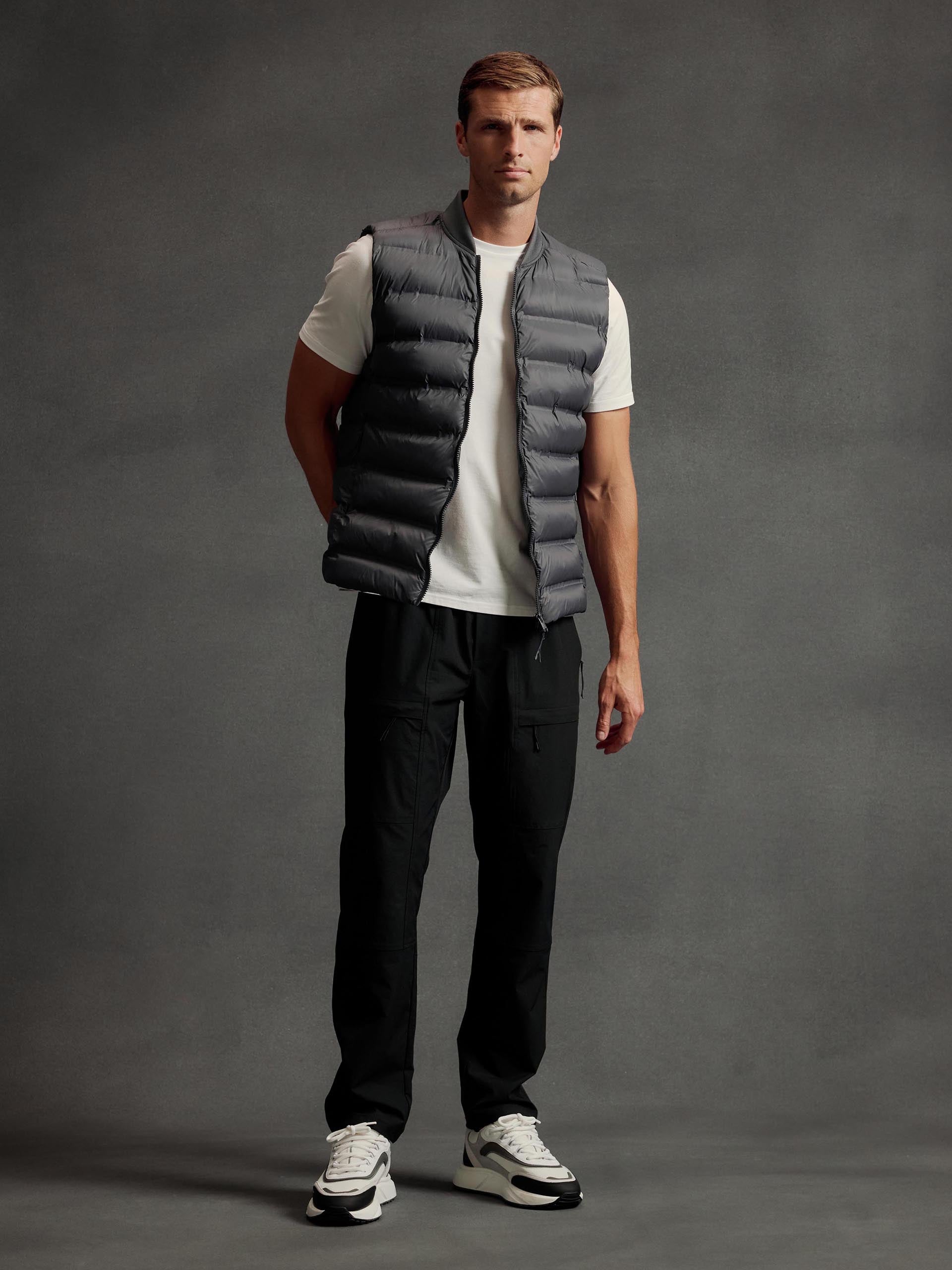 Technical Bomber Gilet in Grey
