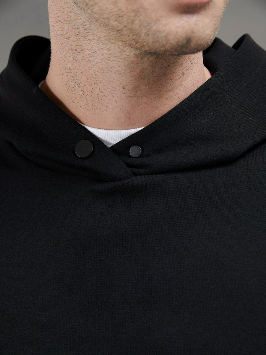 Technical Jersey Hoodie in Black