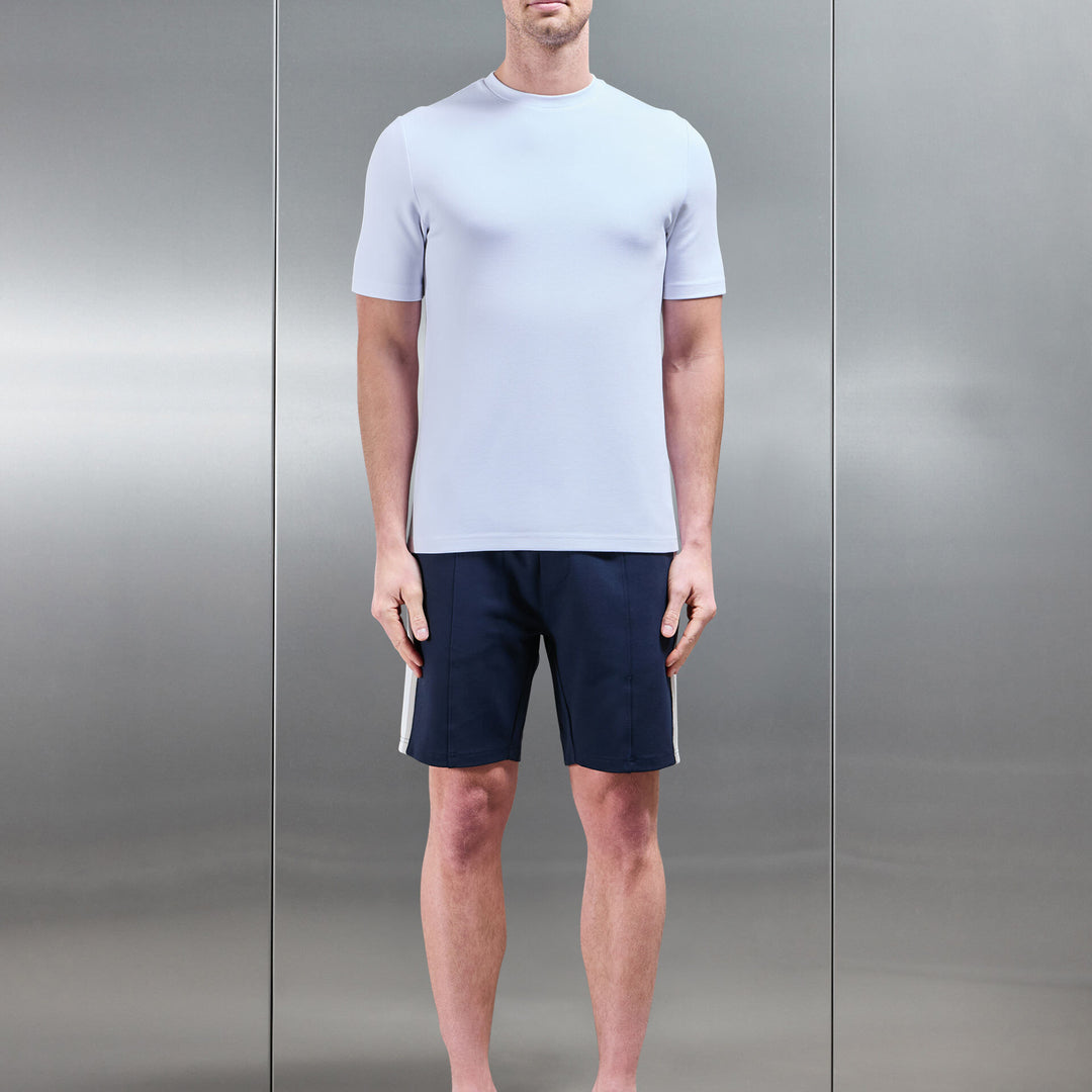 Technical Jersey Side Stripe Short in Navy