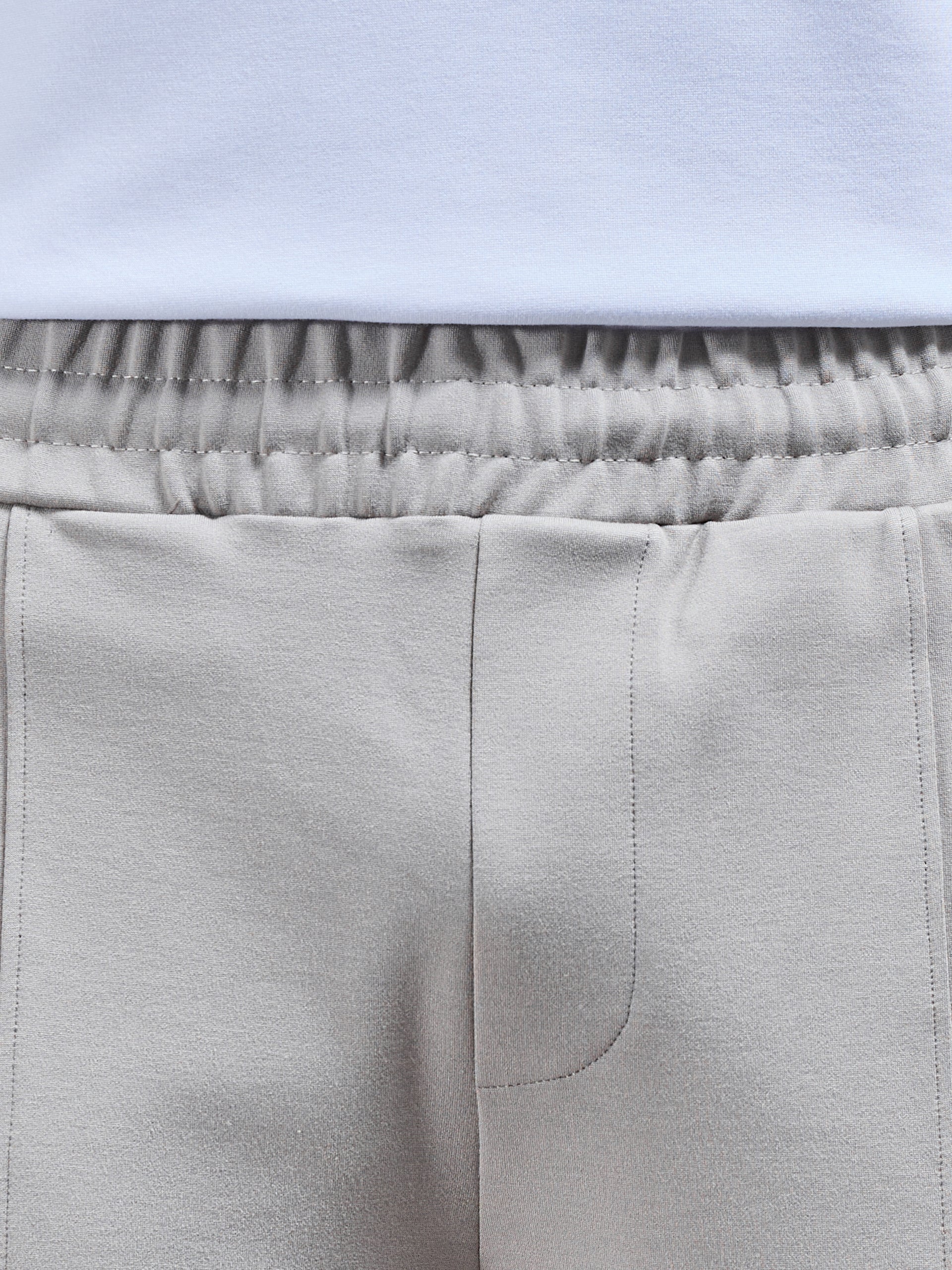 Technical Jersey Side Stripe Short in Stone