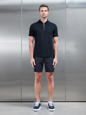 Technical Stretch Chino Short in Black