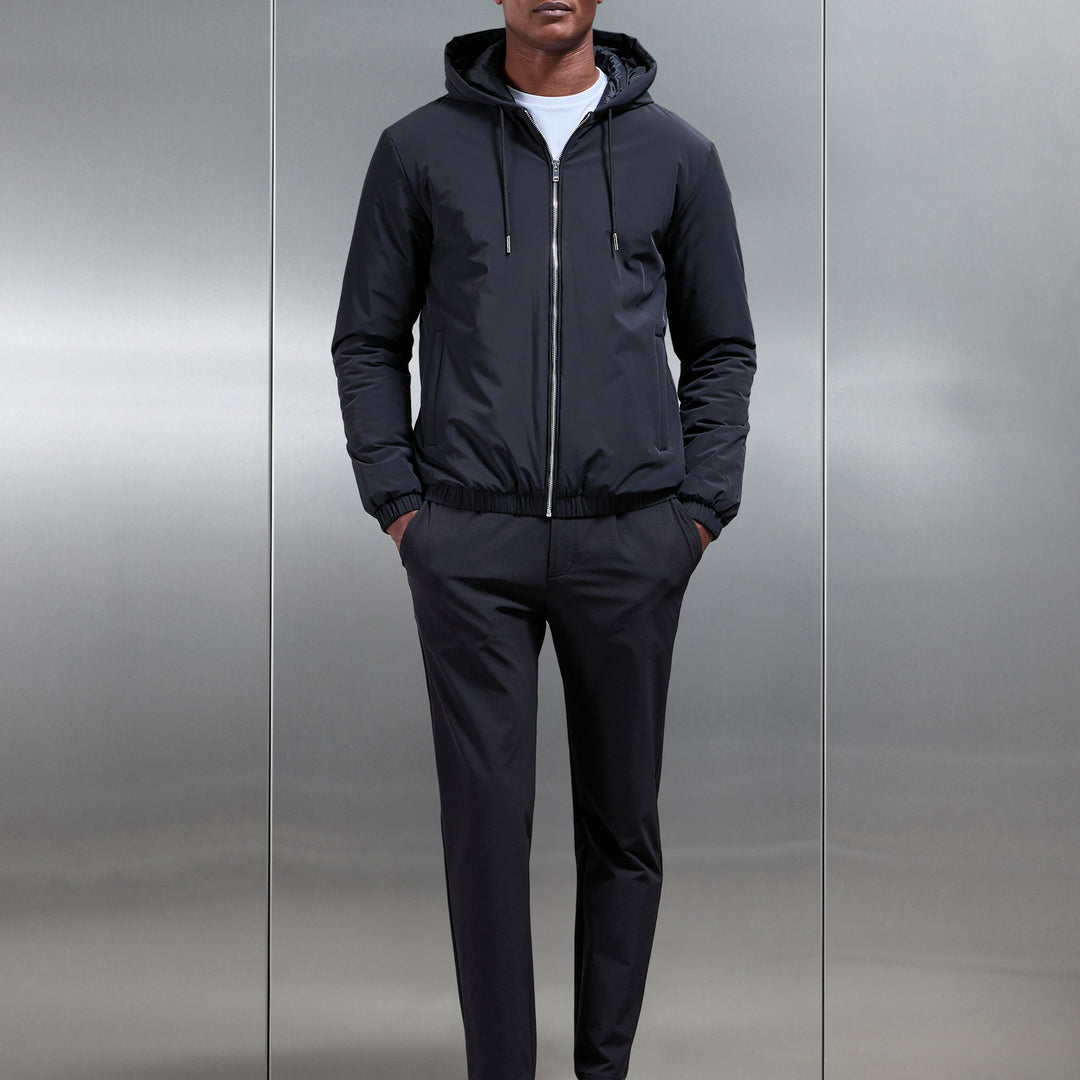 Technical Stretch Chino Trouser in Black