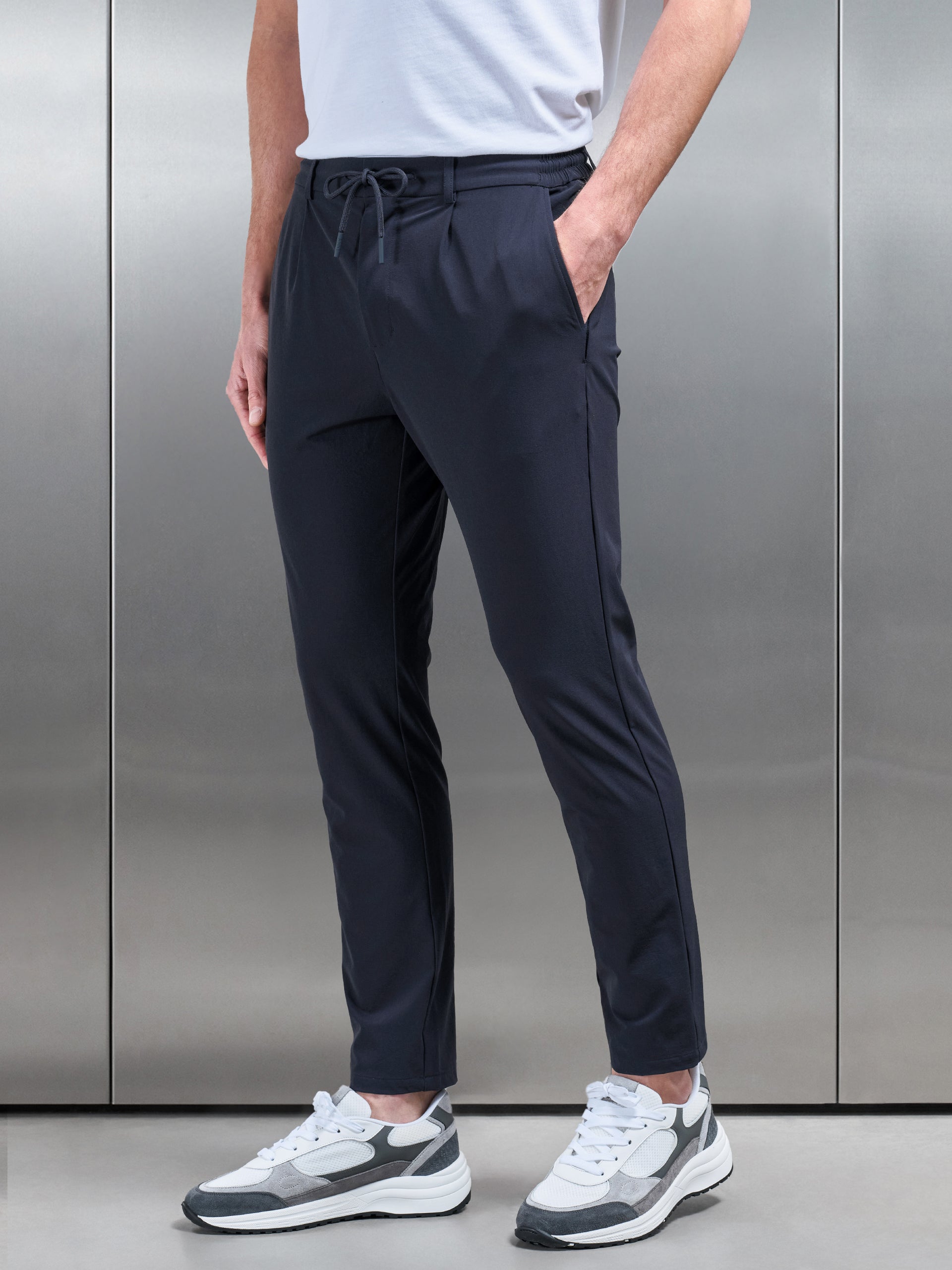 Technical Stretch Chino Trouser in Navy