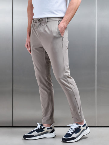 Technical Stretch Chino Trouser in Taupe