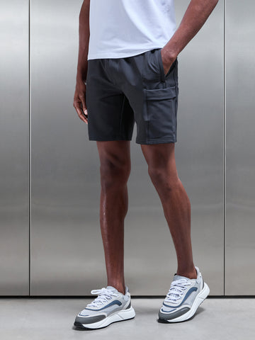 Technical Tailored Cargo Short in Grey