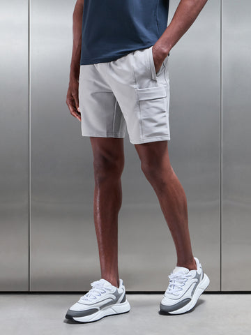 Technical Tailored Cargo Short in Stone