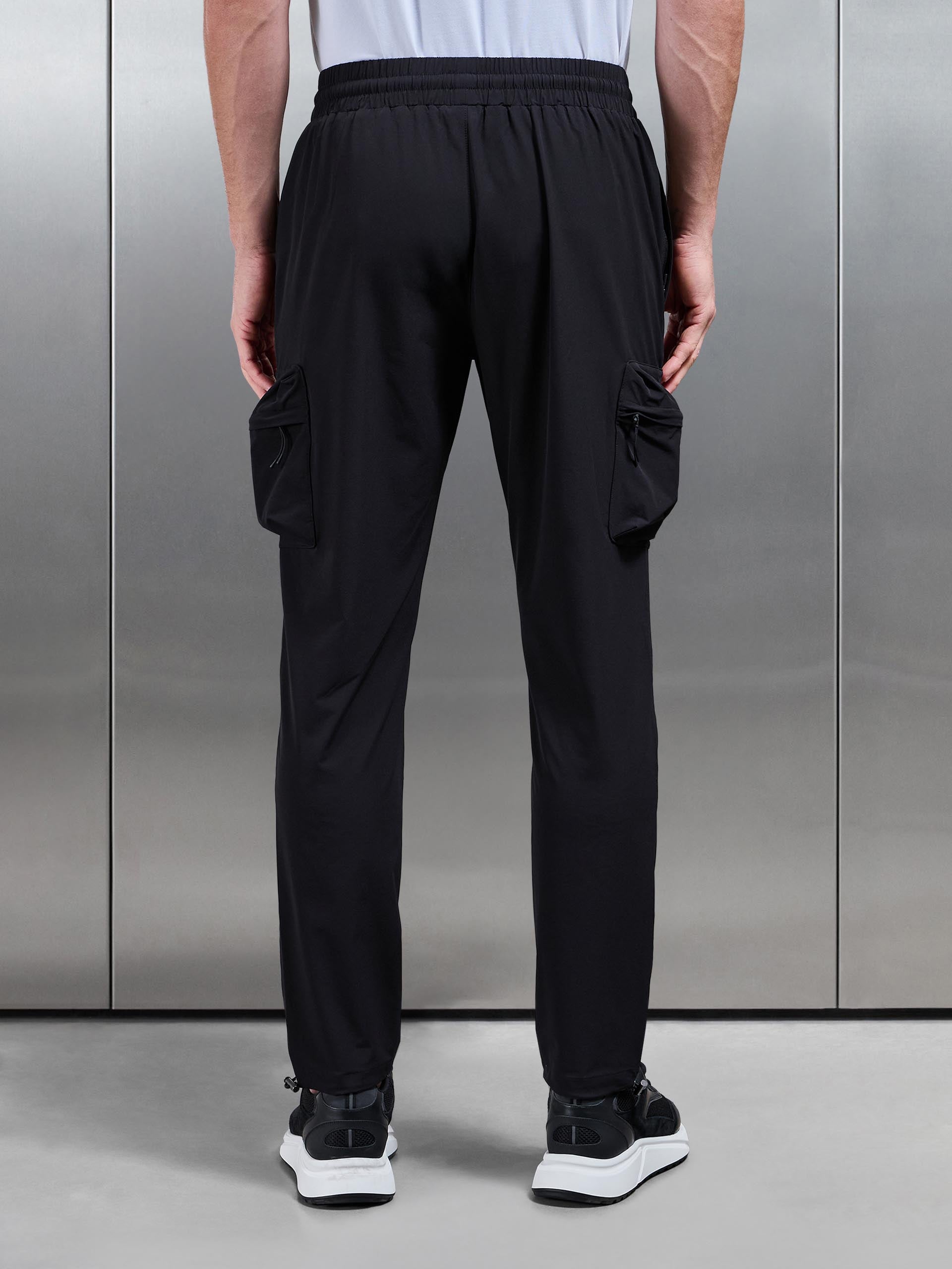 Technical 3D Cargo Pant in Black