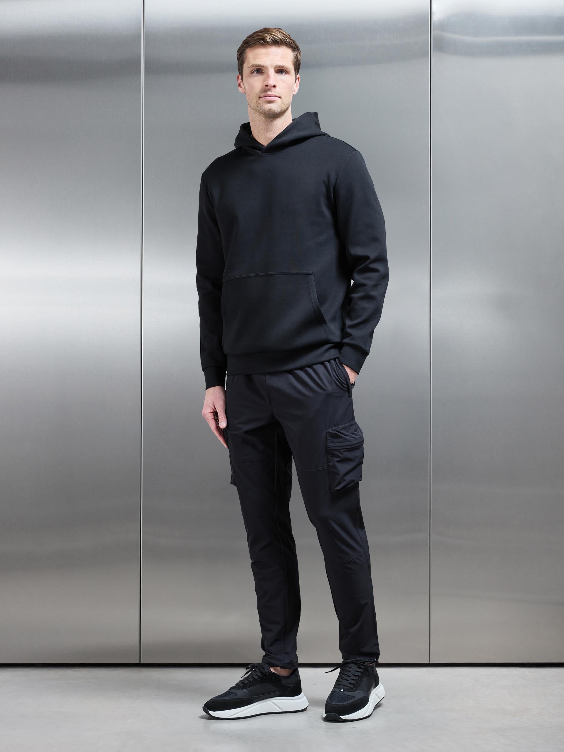 Technical 3D Cargo Pant in Black