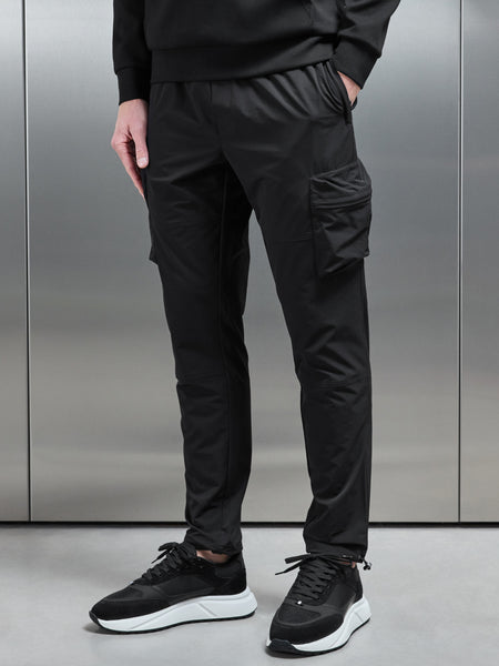 Technical 3D Cargo Pant in Black