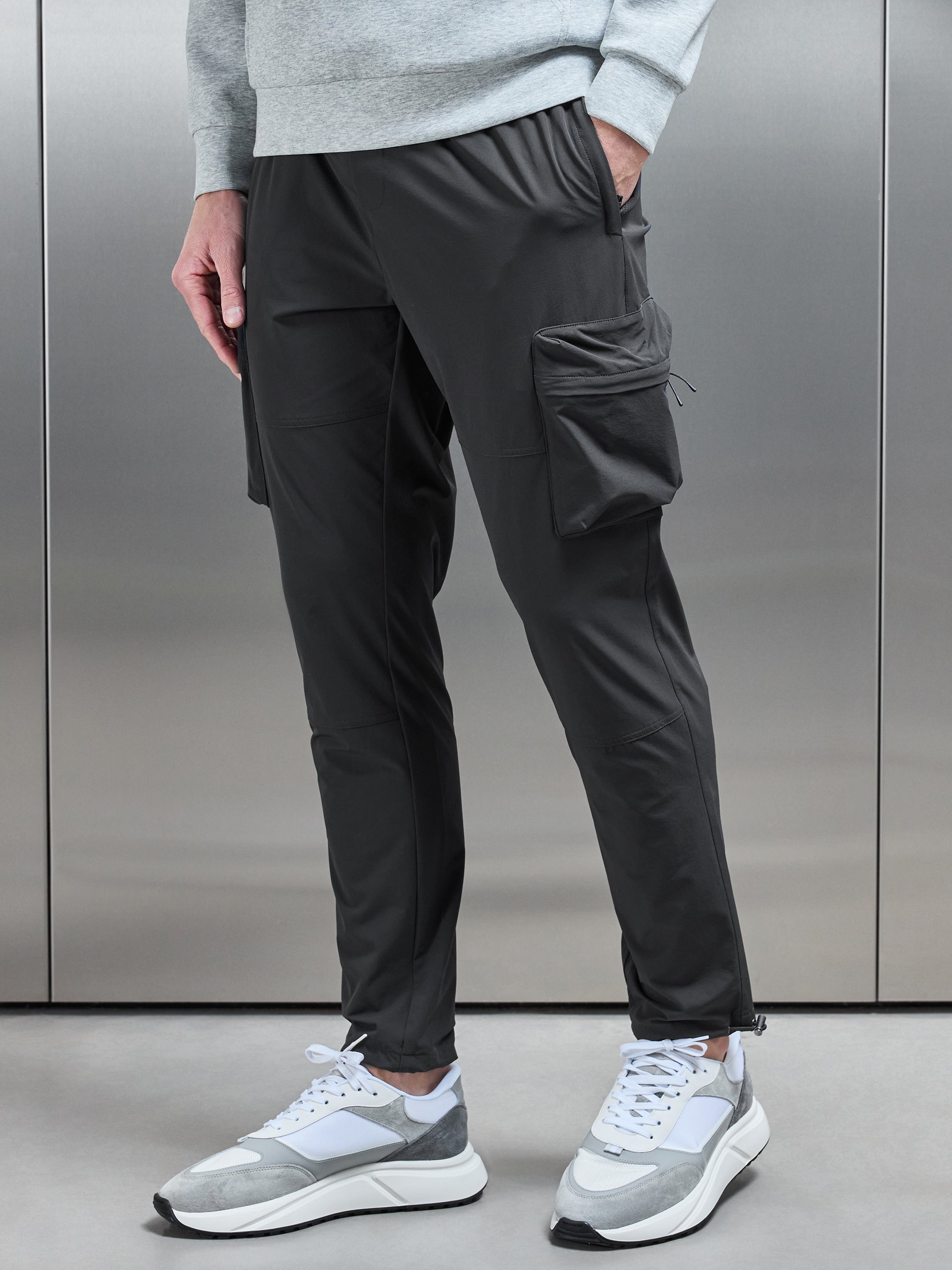 Technical 3D Cargo Pant in Slate Grey