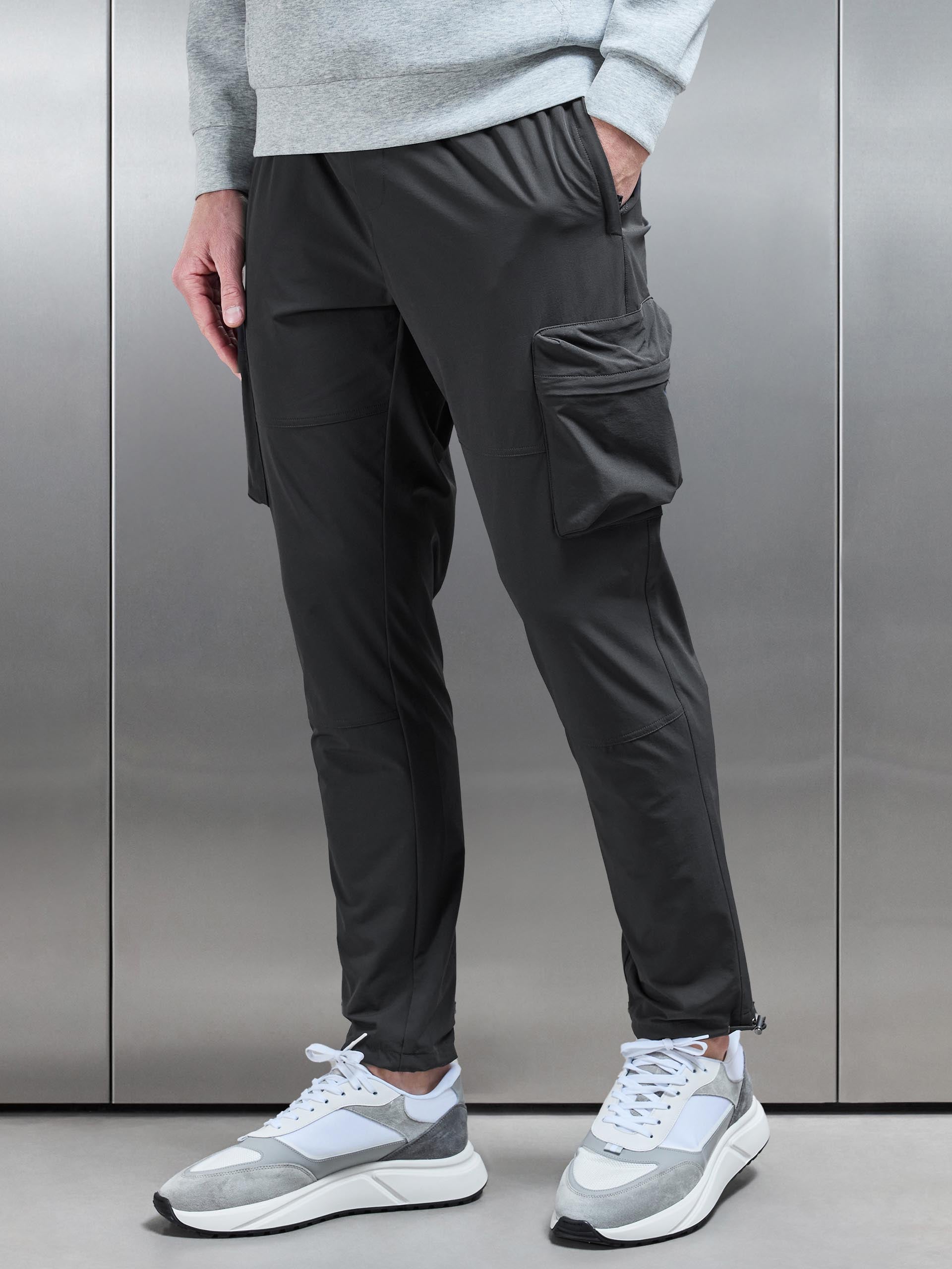 Technical 3D Cargo Pant in Slate Grey