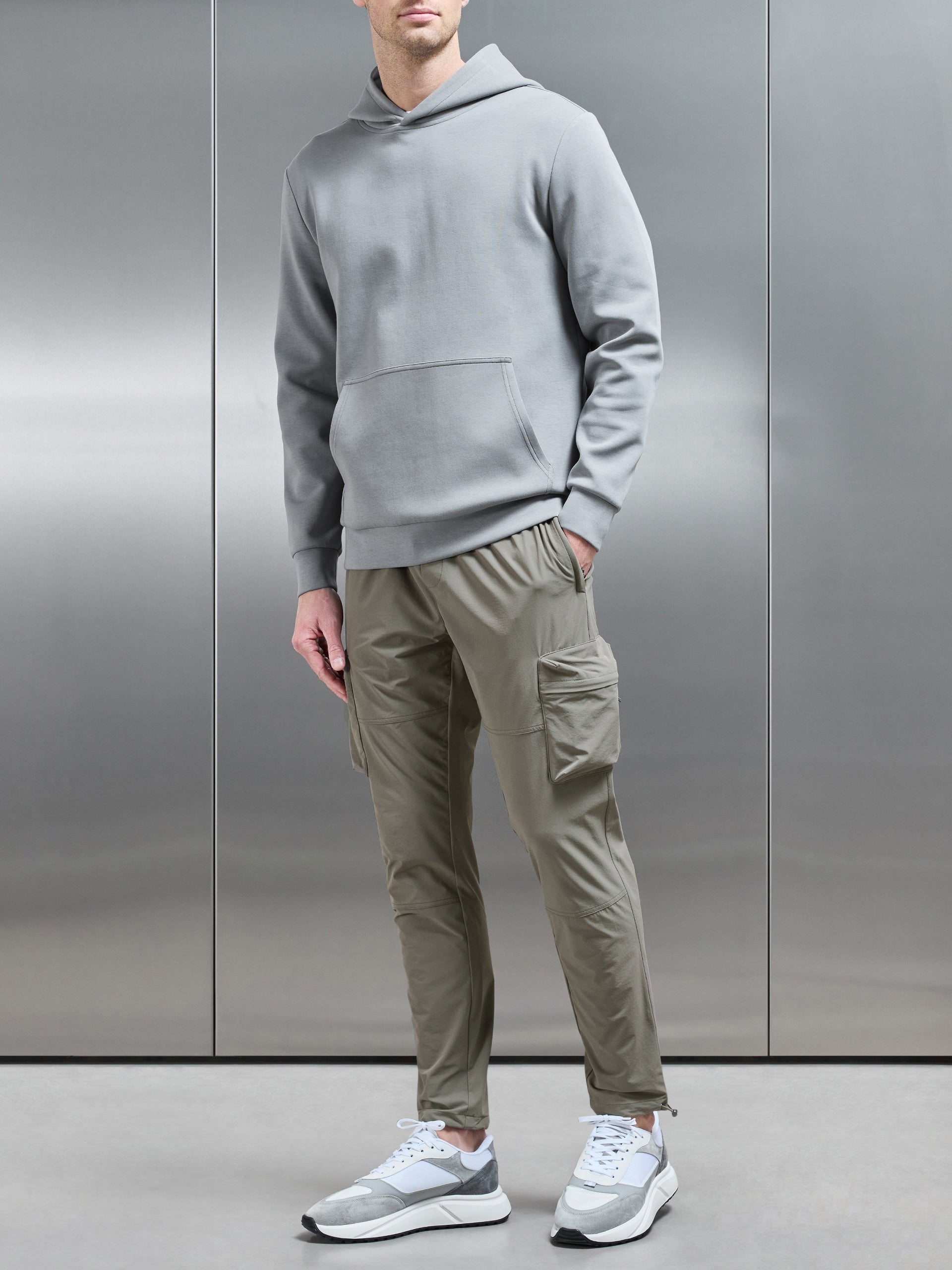 Technical 3D Cargo Pant in Olive