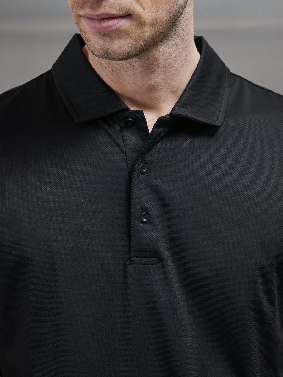 Technical Polo Shirt in Black