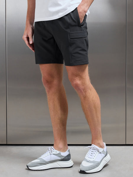 Technical Tailored Cargo Short in Grey