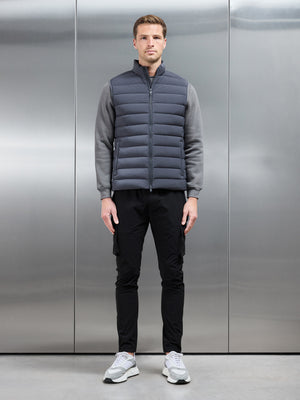Technical Down Gilet in Grey