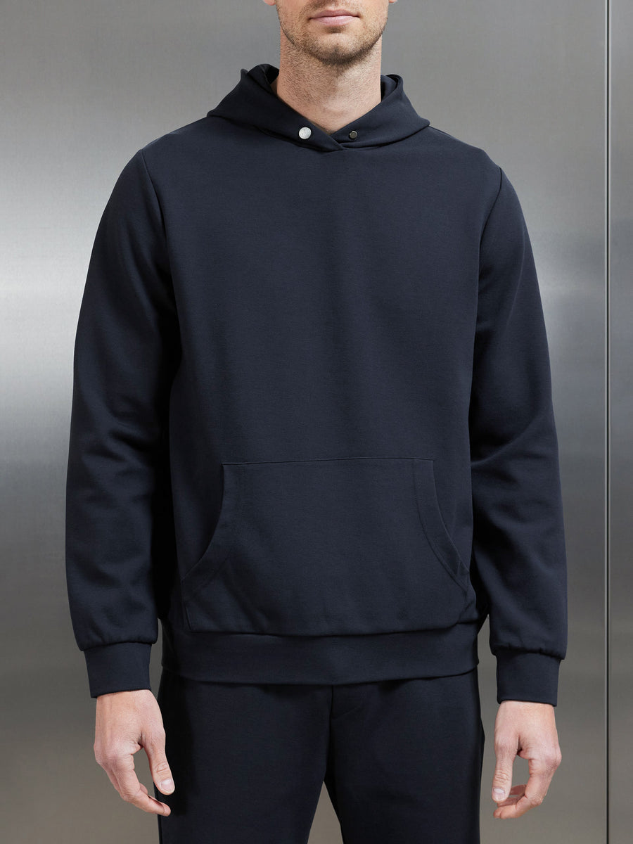 Technical Jersey Hoodie in Navy