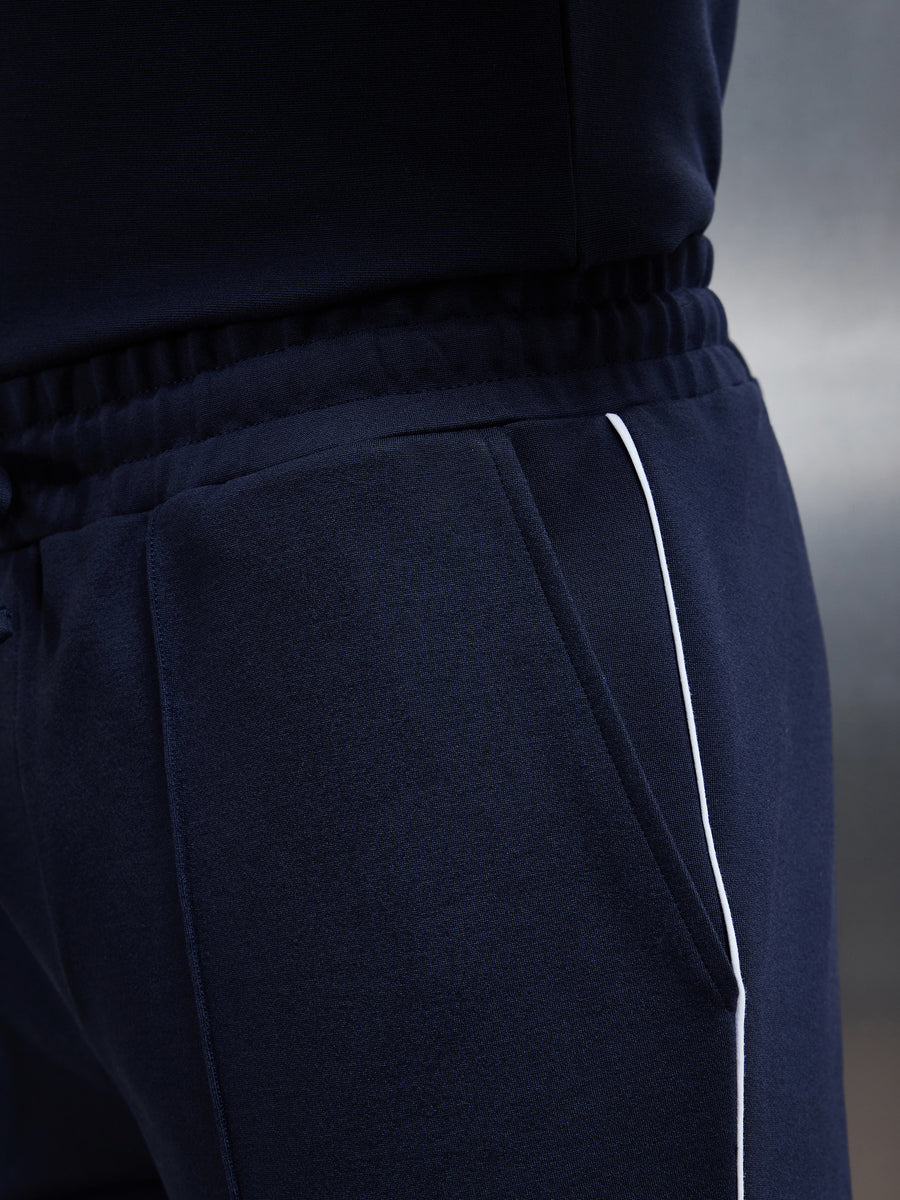 Technical Jersey Piping Short in Navy