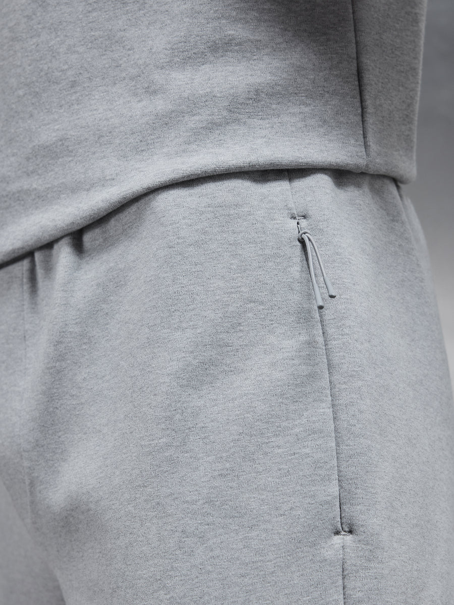 Technical Jersey Short in Marl Grey