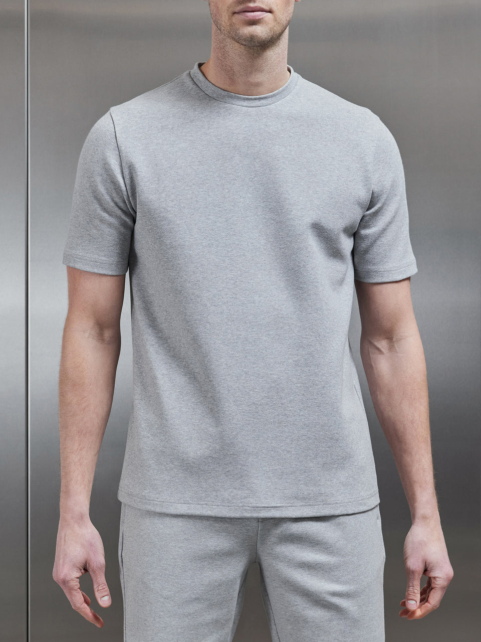 Technical Jersey T-Shirt in Marl Grey
