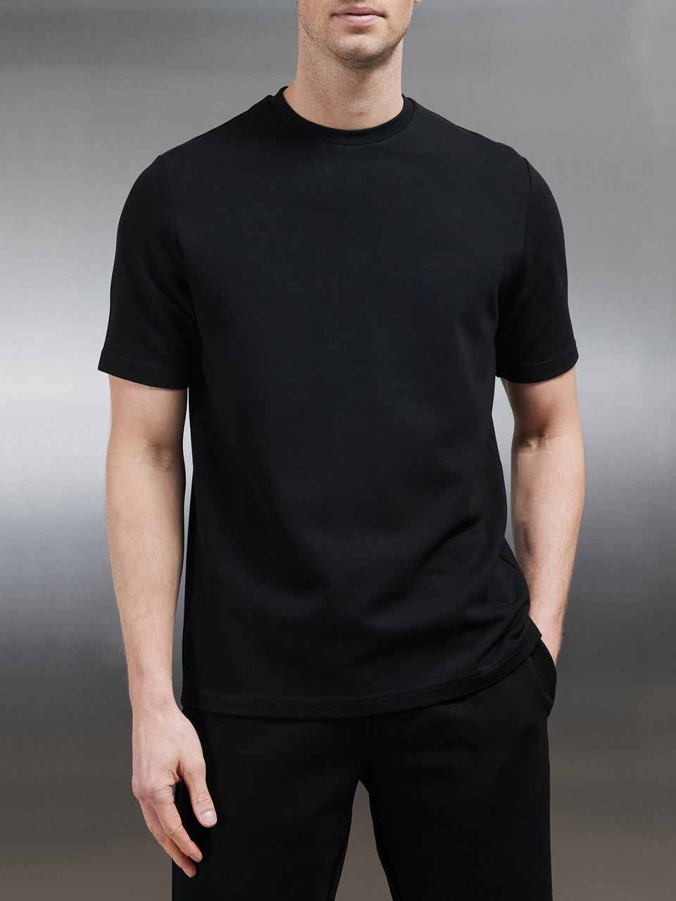 Technical Jersey T-Shirt in Black