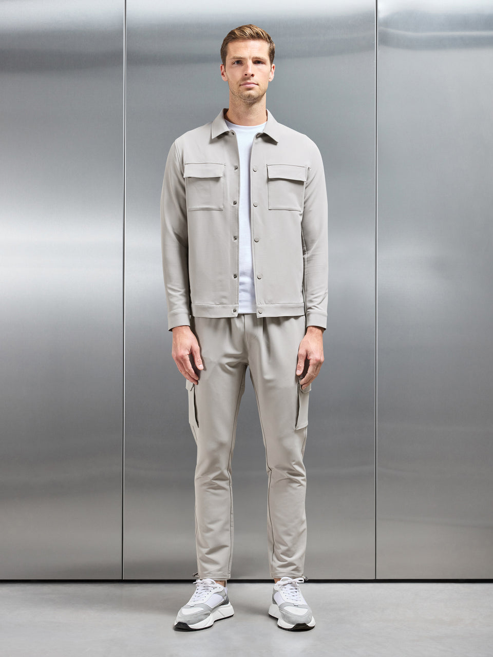 Technical Mid Weight Utility Cargo Pant in Stone