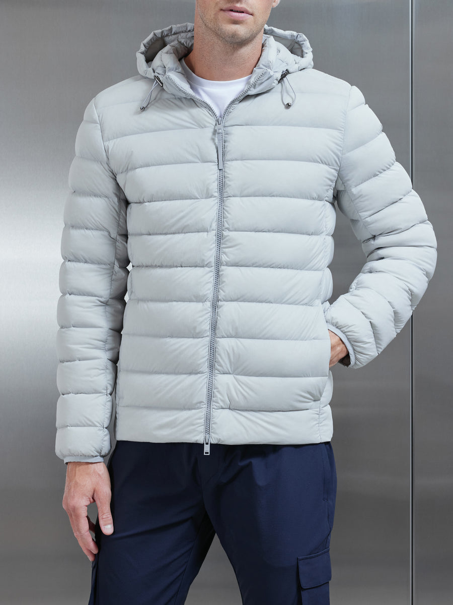 Technical Down Jacket in Mid Grey ARNE