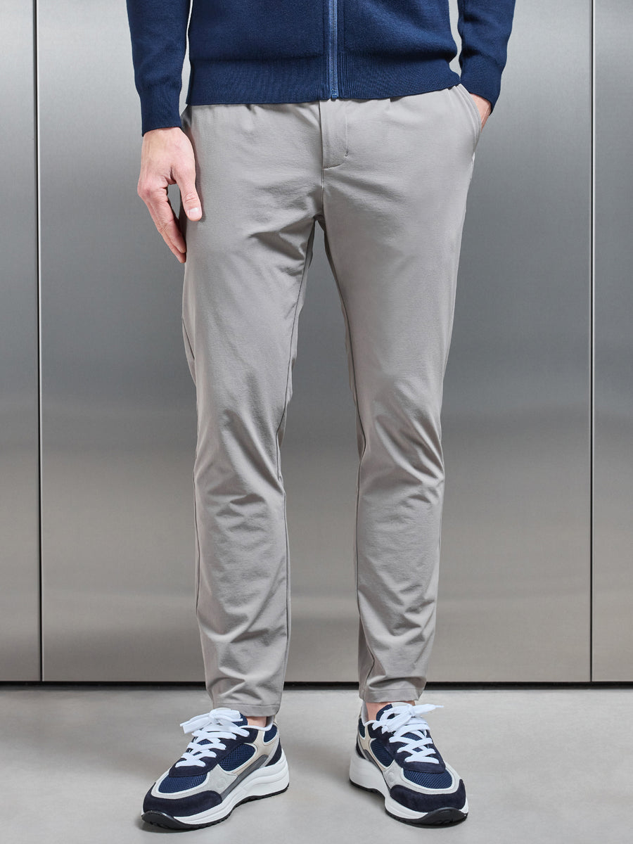 Technical Stretch Chino Trouser in Taupe