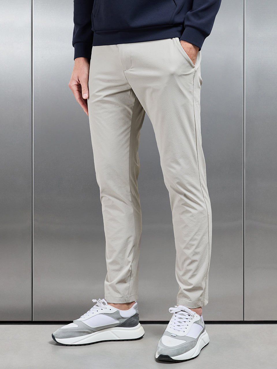 Technical Tailored Trouser in Stone