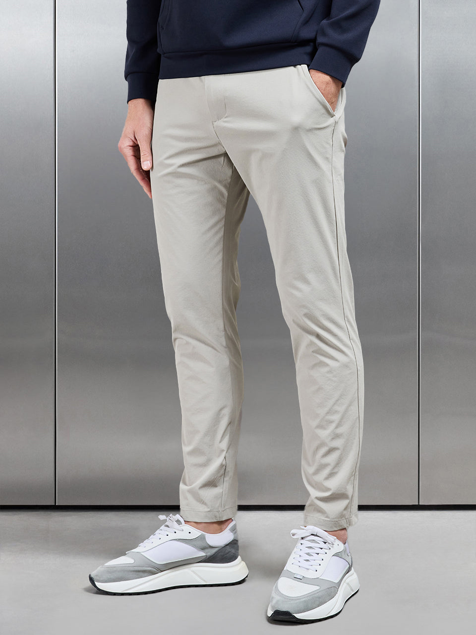Technical Tailored Trouser in Stone