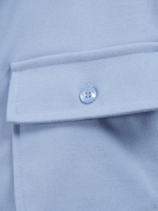 Textured Overshirt in Dove Blue