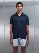 To The Beach Revere Collar Shirt in Navy