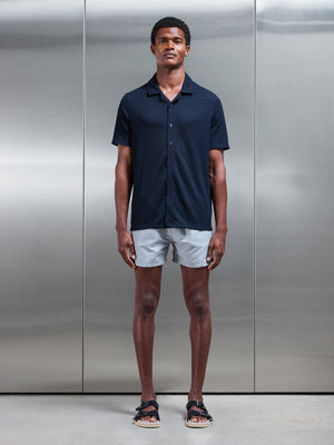 To The Beach Revere Collar Shirt in Navy