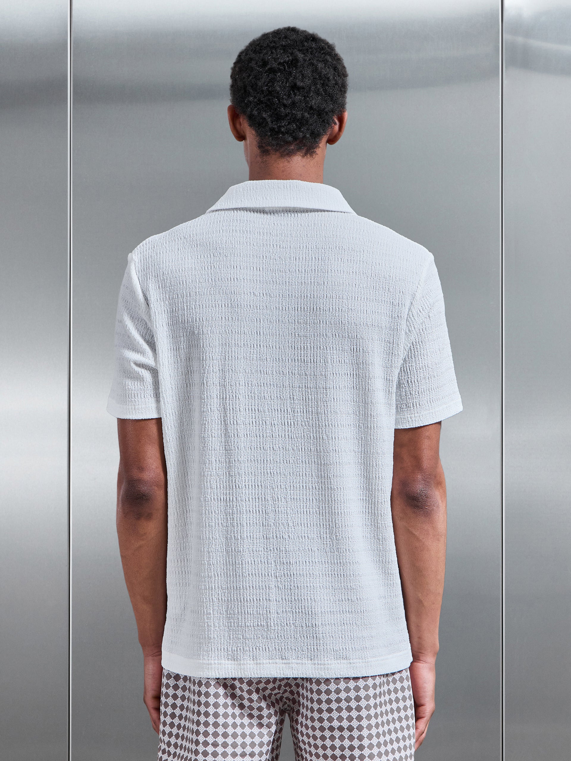 To The Beach Revere Collar Shirt in White