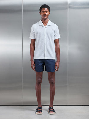To The Beach Revere Collar Shirt in White