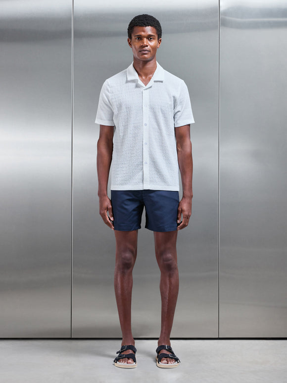 To The Beach Revere Collar Shirt in White