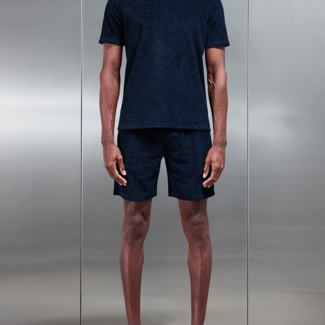 Towelling Short in Navy