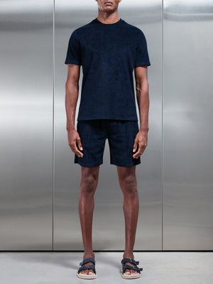 Towelling Short in Navy