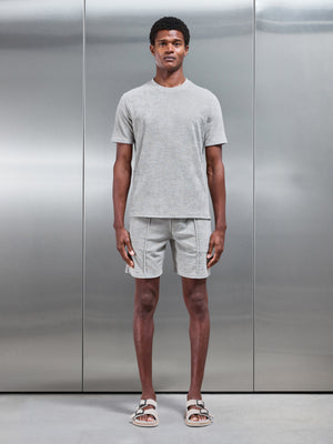 Towelling Short in Stone