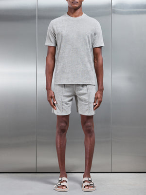 Towelling Short in Stone