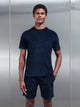 Towelling T-Shirt in Navy