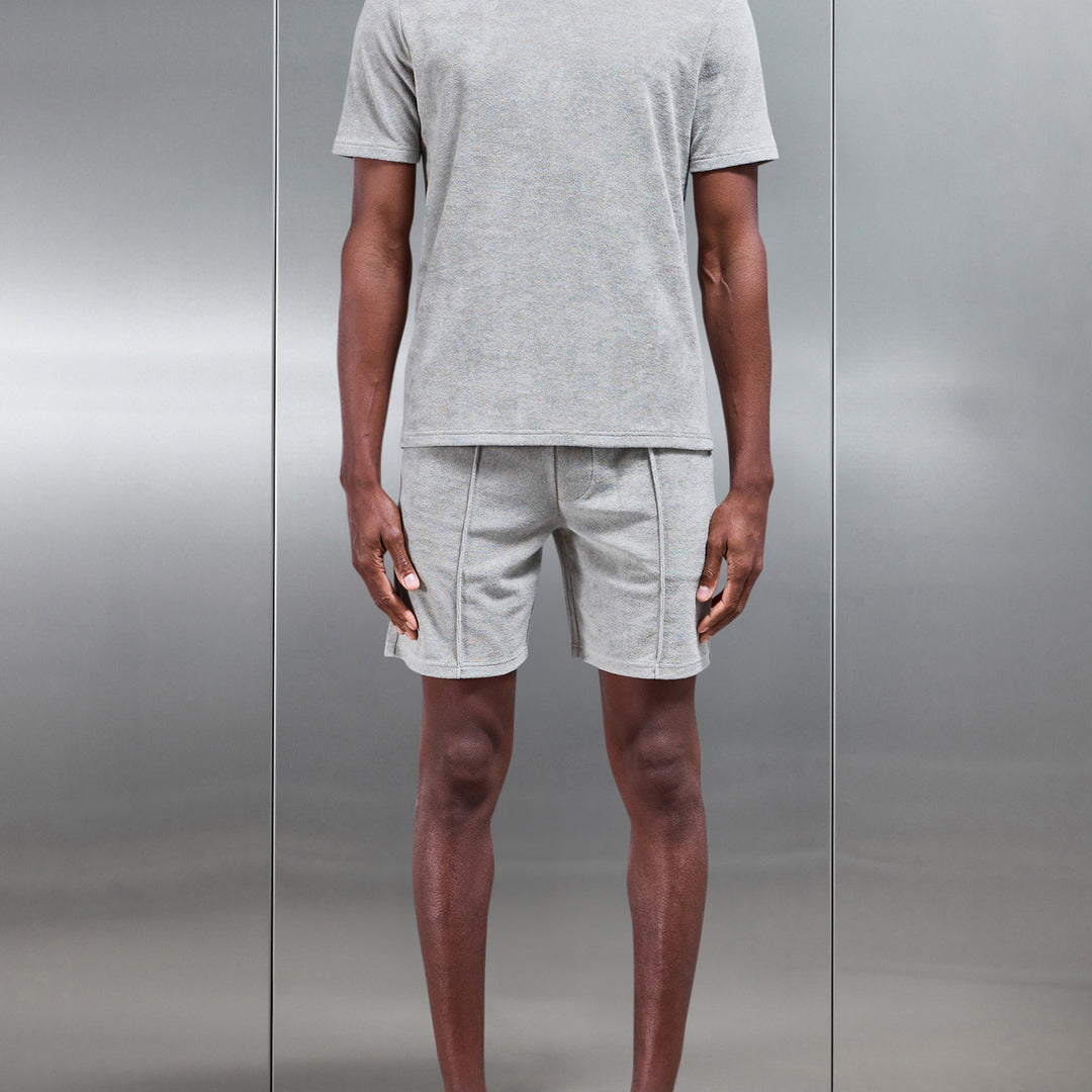Towelling T-Shirt in Stone