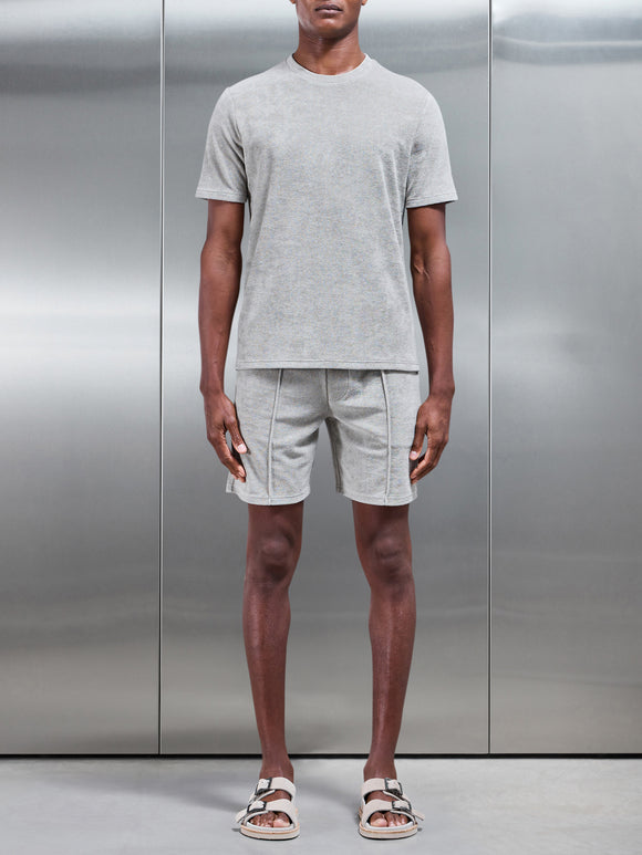 Towelling T-Shirt in Stone