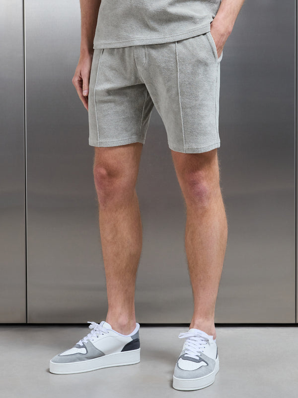 Towelling Short in Stone