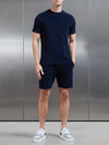 Towelling T-Shirt in Navy