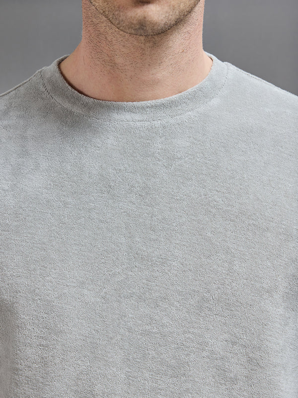 Towelling T-Shirt in Stone