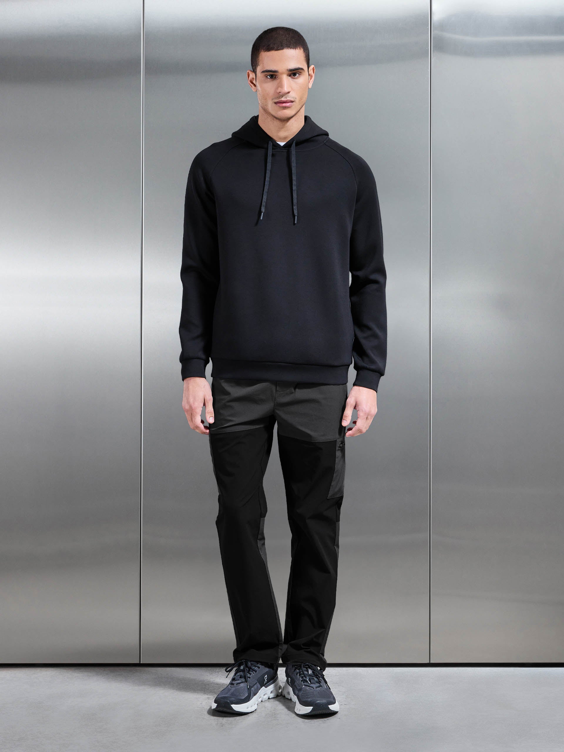 Trail Colour Block Cargo Pant in Black