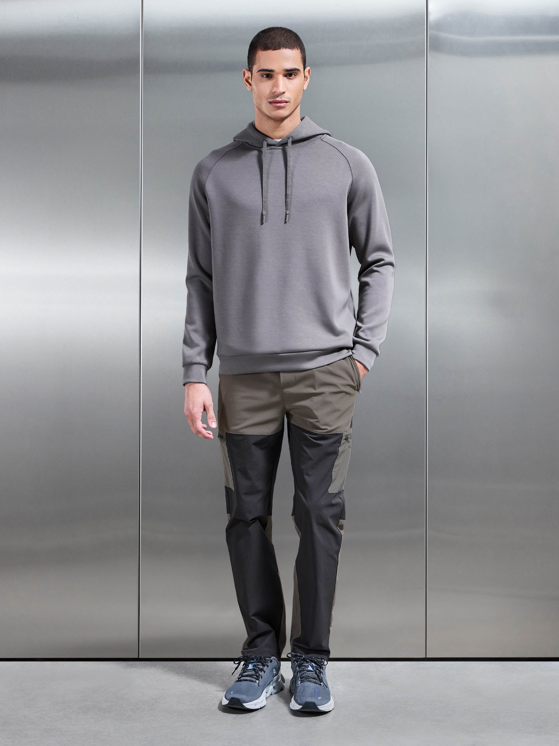 Trail Colour Block Cargo Pant in Grey