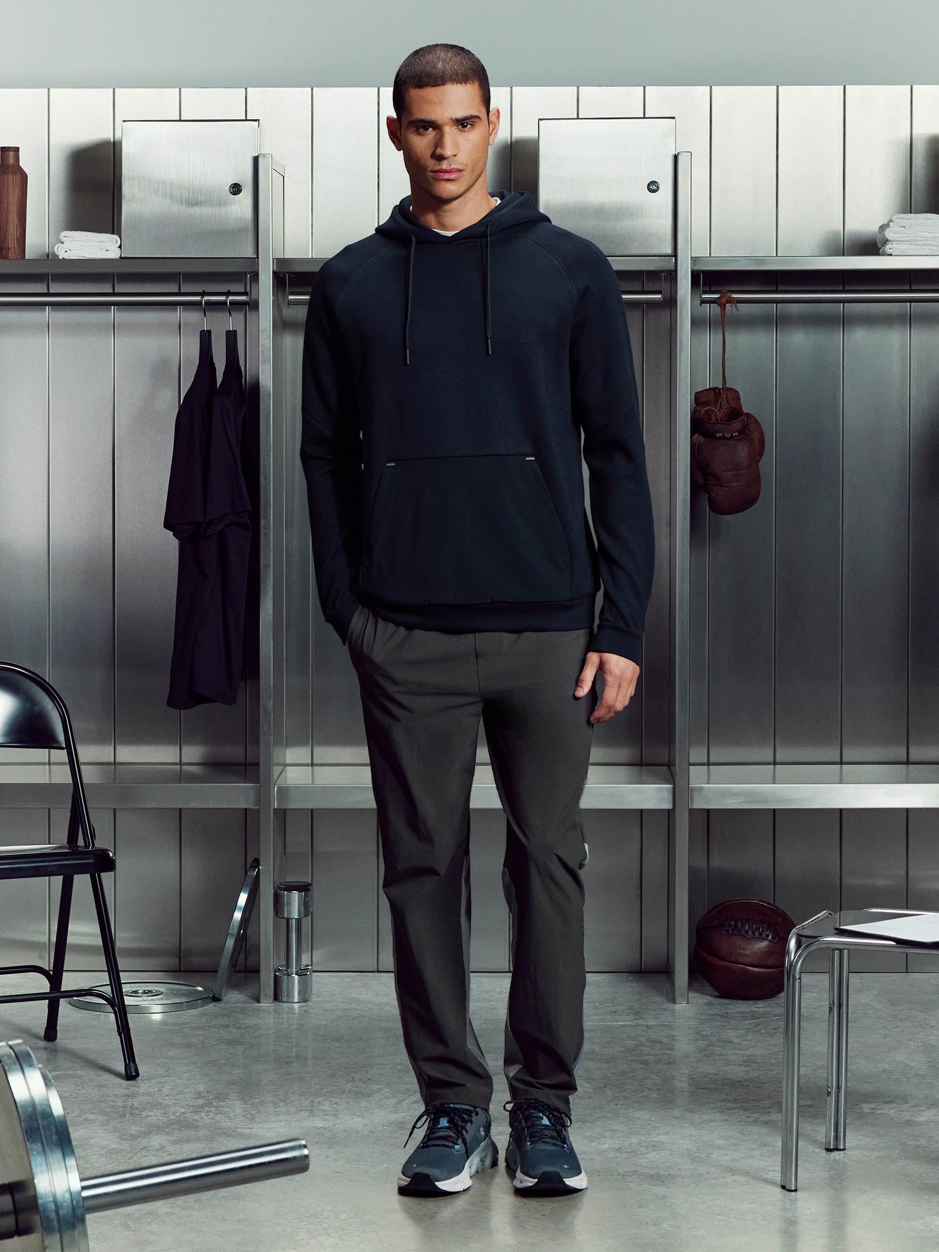 Trail Hybrid Hoodie in Navy