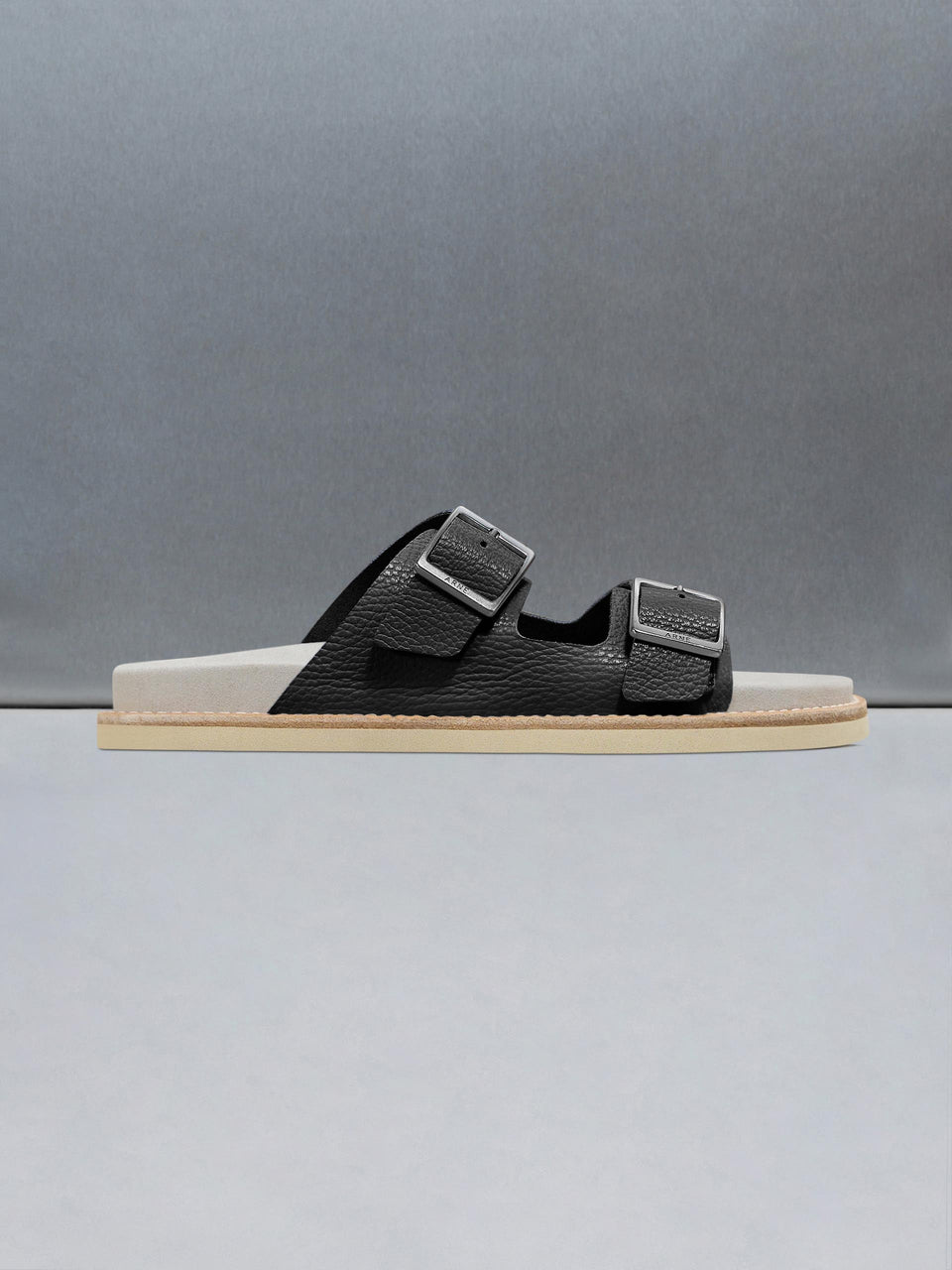 Tumbled Leather Sandal in Black