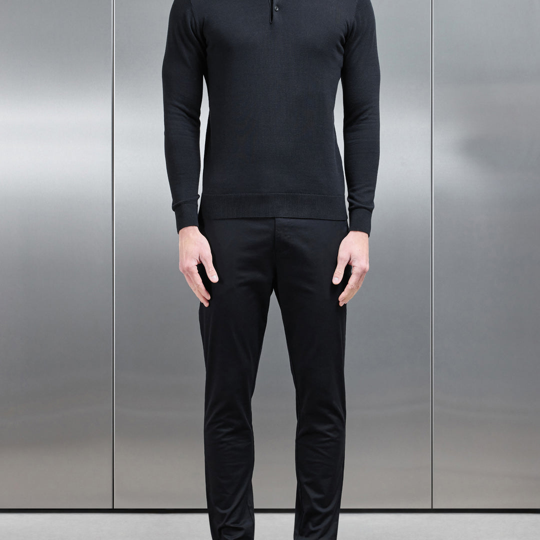 Tailored Chino Trouser in Black